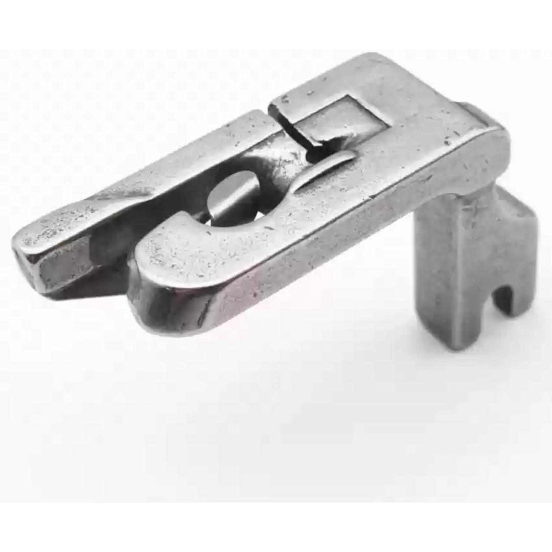 Metal industrial sewing machine hemming presser foot attachment for accurate fabric hemming and stitching